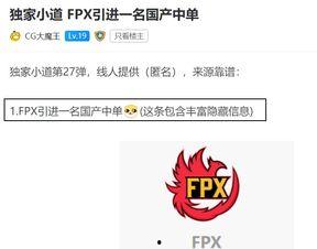 圈内爆料fpx,揭秘战队背后的故事与挑战 第3张 圈内爆料fpx,揭秘战队背后的故事与挑战 第3张
